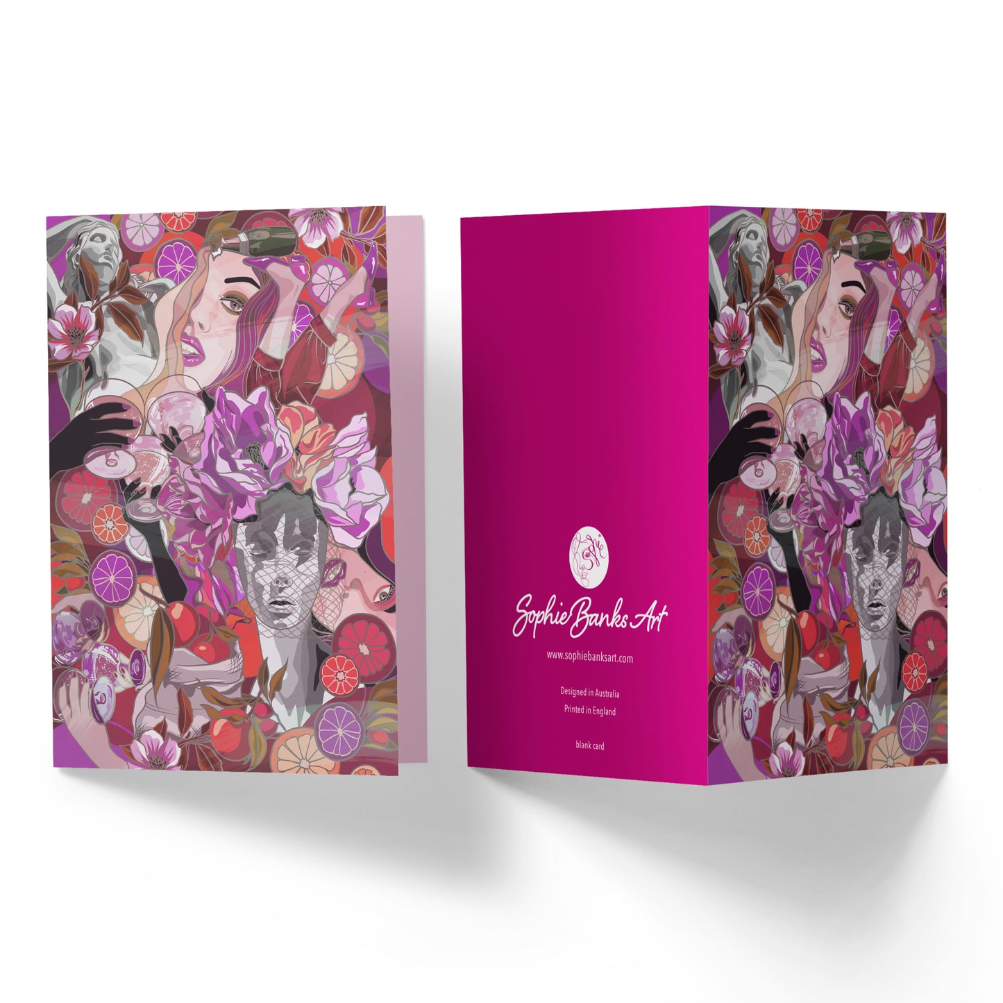 "Prossecco Days - Pink Haze" Greeting Card