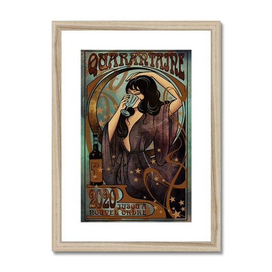 "Quarantaine - Wine Time" Framed & Mounted Print